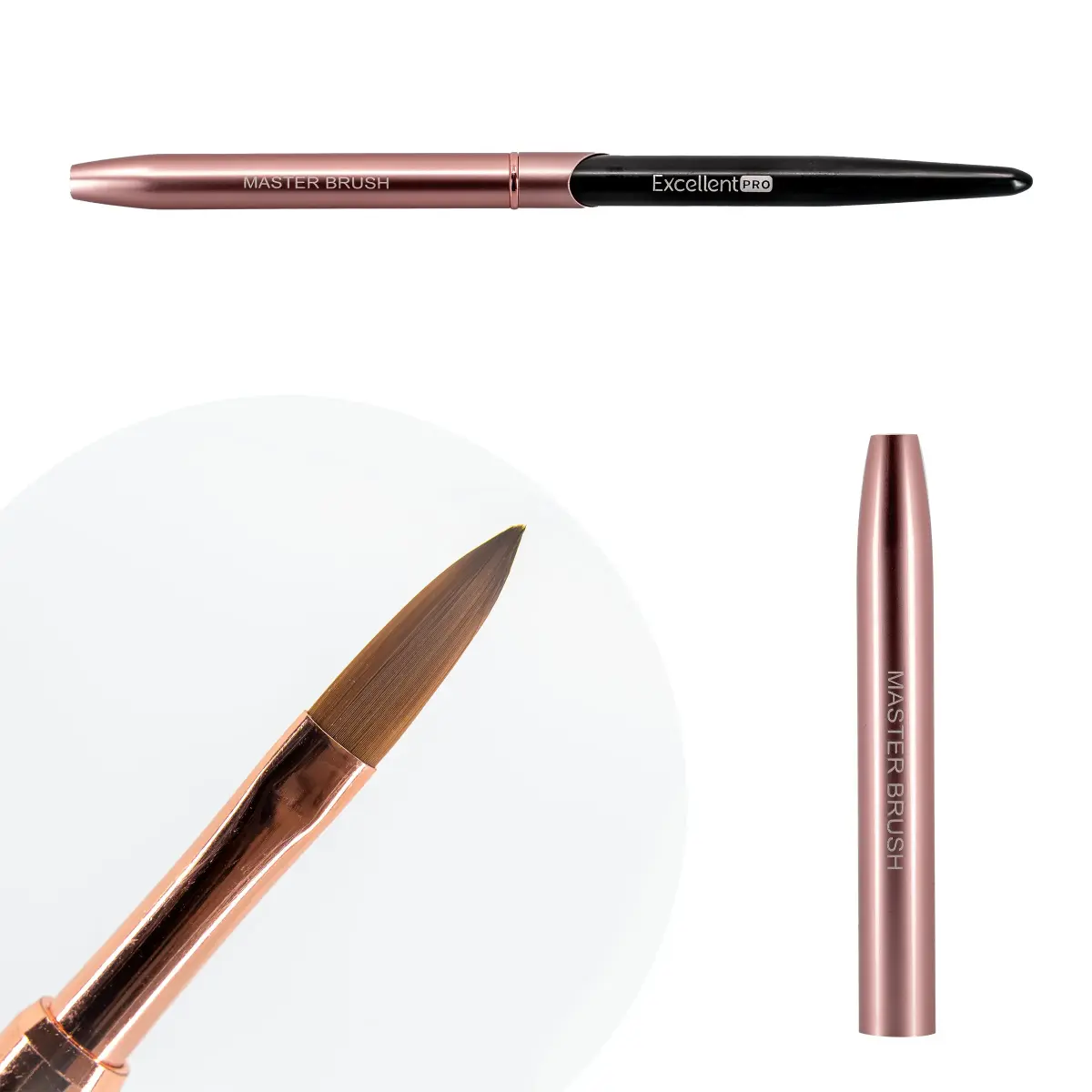 Excellent PRO Pędzelek do akrylu 8 (Pink&Black)