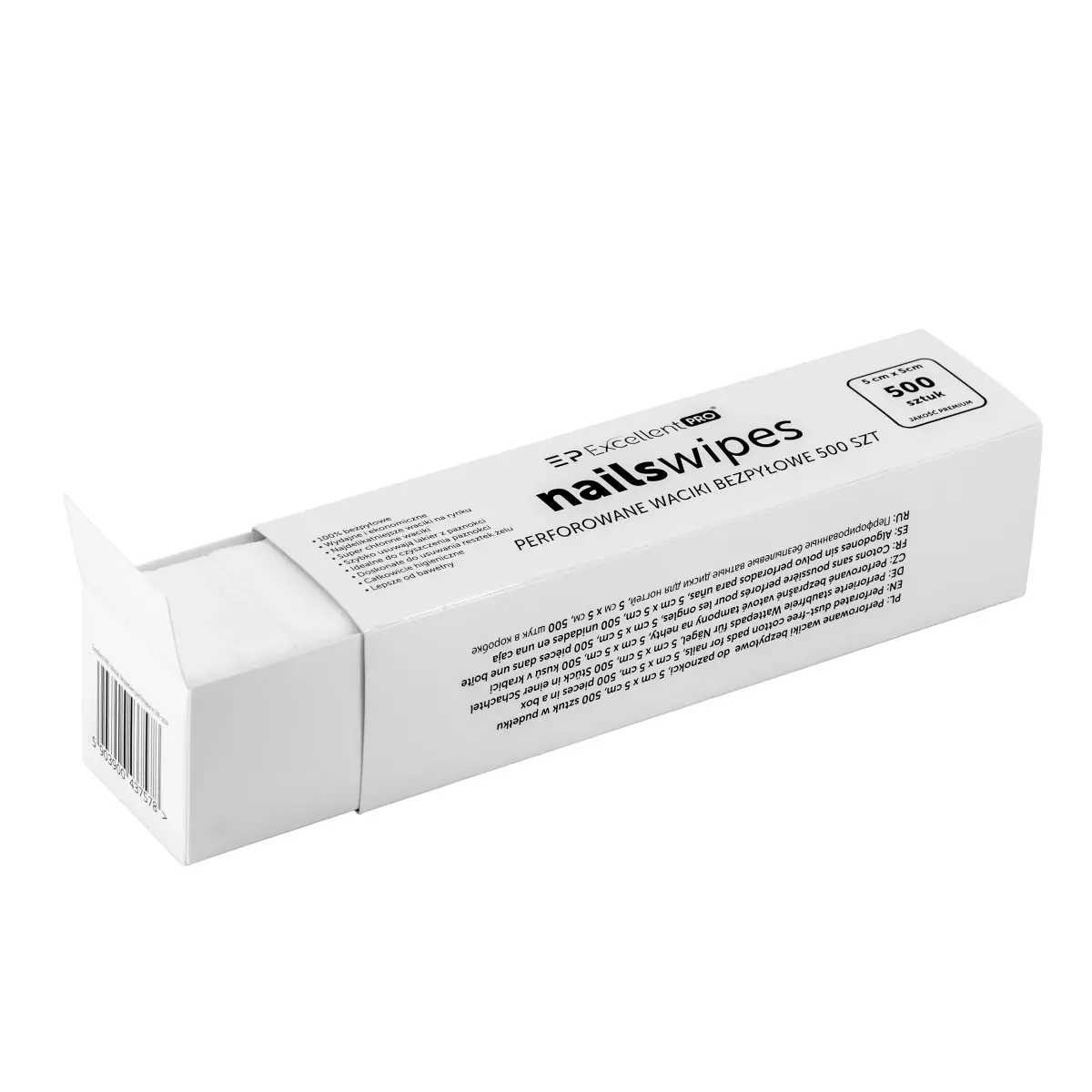 Excellent PRO Waciki bezpyłowe perforowane 500 sztuk