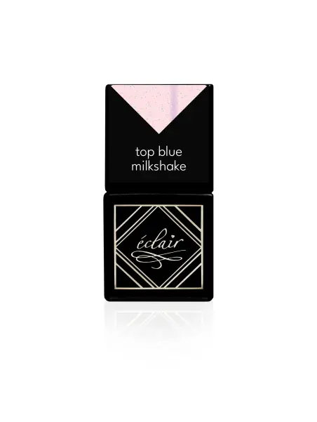BLUE MILKSHAKE Top No Wipe 7ml - mleczny top hybrydowy z drobinkami