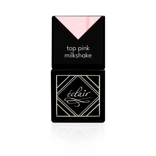 PINK MILKSHAKE Top No Wipe 7ml - mleczny top hybrydowy z drobinkami