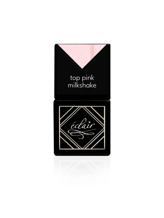 PINK MILKSHAKE Top No Wipe 7ml - mleczny top hybrydowy z drobinkami