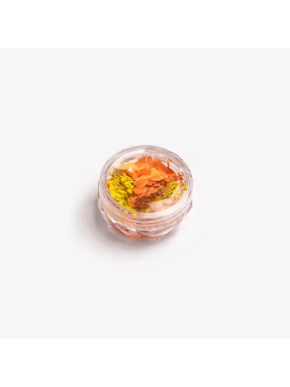 Semilac Flower Flakes Golden Sunset