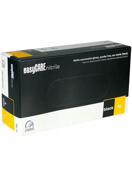 Rękawiczki nitrylowe Czarne M 100sztuk Easycare Zarys