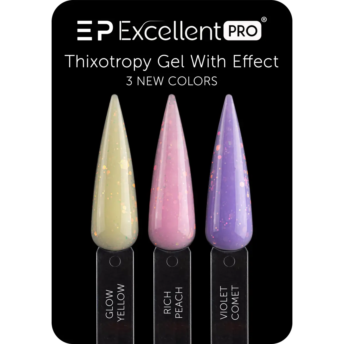 Excellent PRO Thixotropy gel with effect Rich Peach 15g