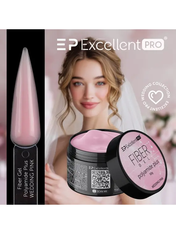 Excellent PRO Fiber Gel Polyamide Plus WEDDING PINK 15g