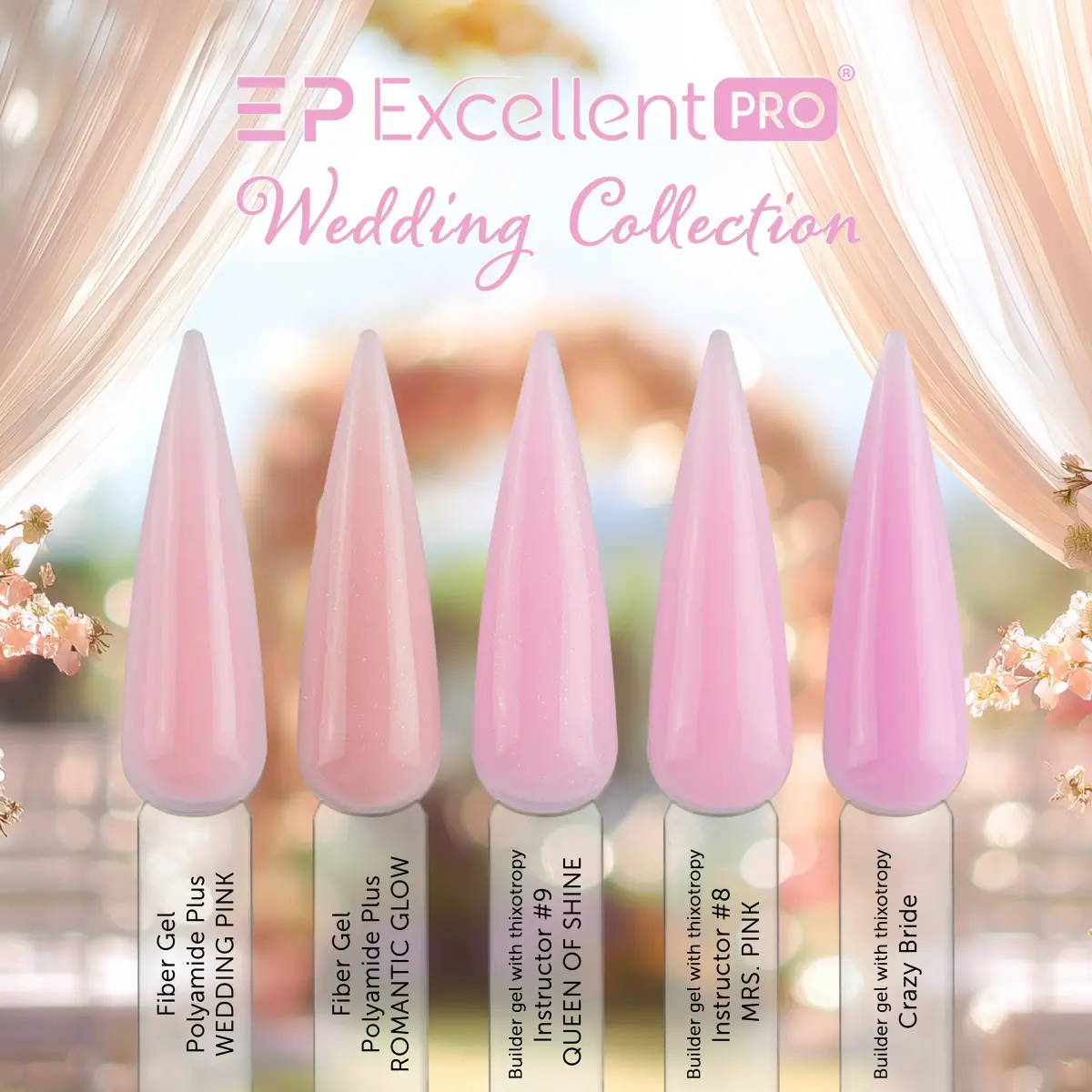 Excellent PRO Fiber Gel Polyamide Plus WEDDING PINK 15g