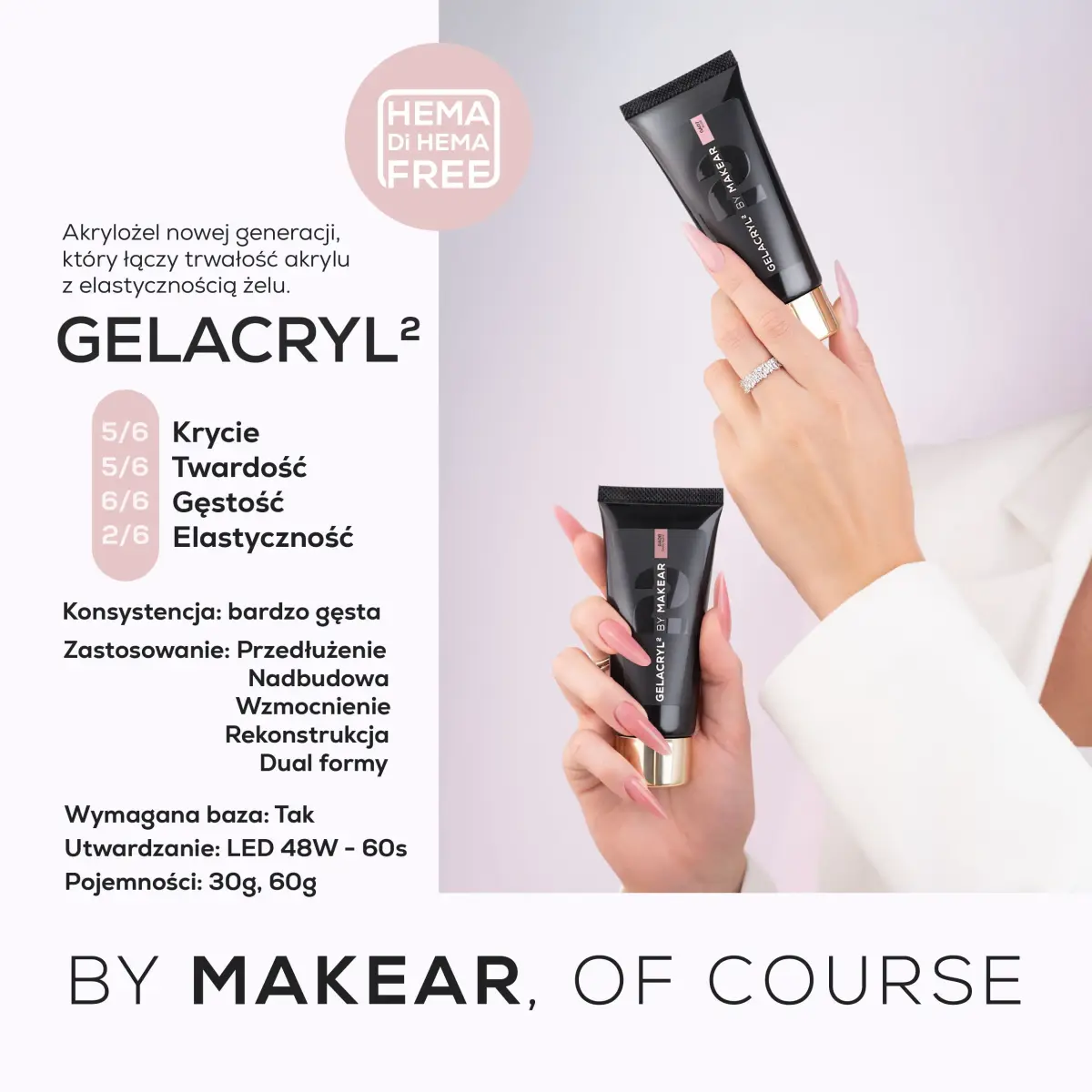 Gelacryl2 Nude GA07 - akrylożel 60 g