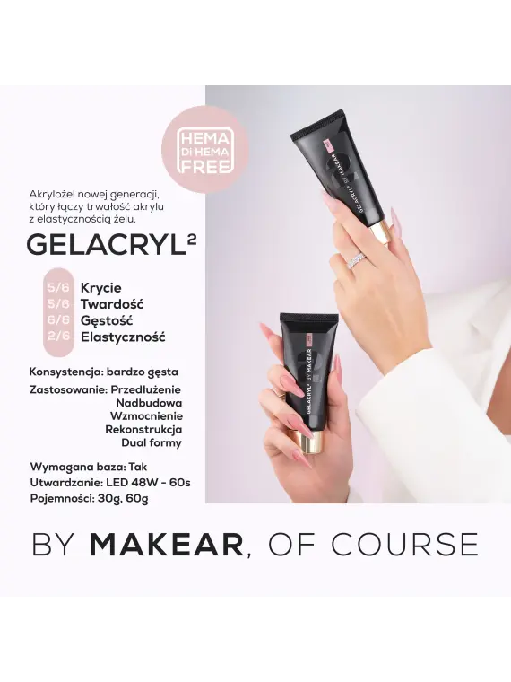 Gelacryl2 Milky White GA02 - akrylożel 30 g