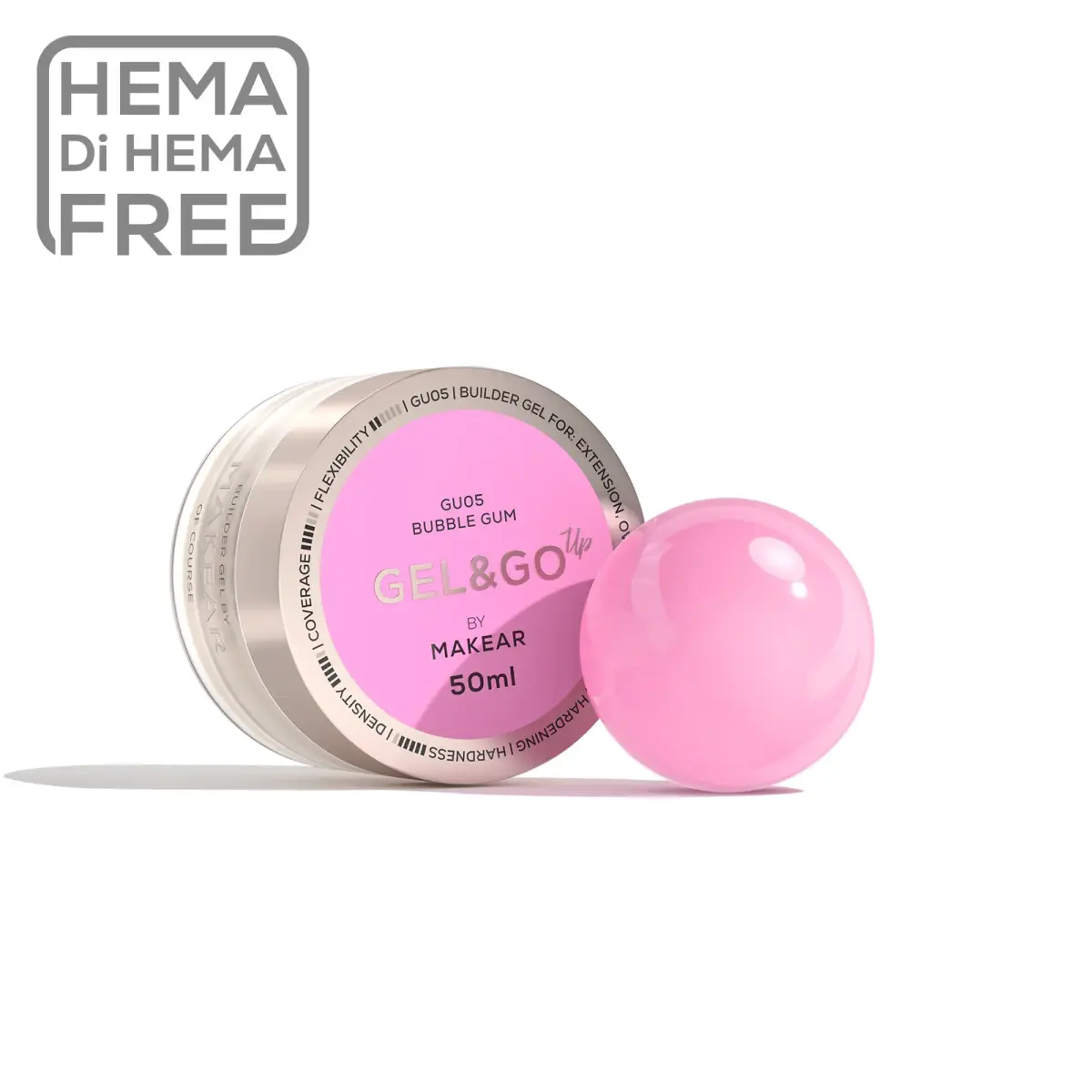 Gel&Go Up Bubble Gum GU05 - żel budujący 50 ml