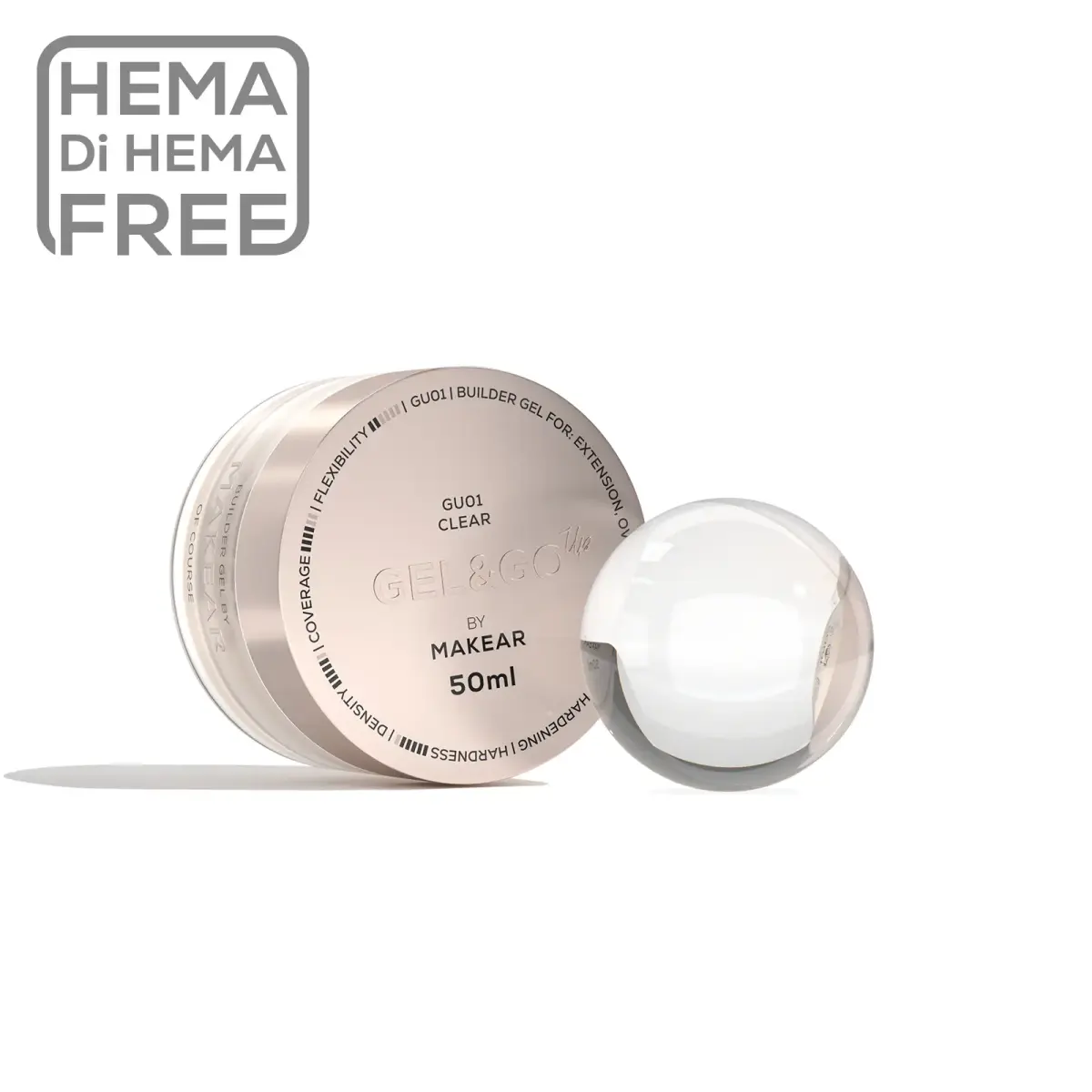 Gel&Go Up Clear GU01 - żel budujący 50 ml