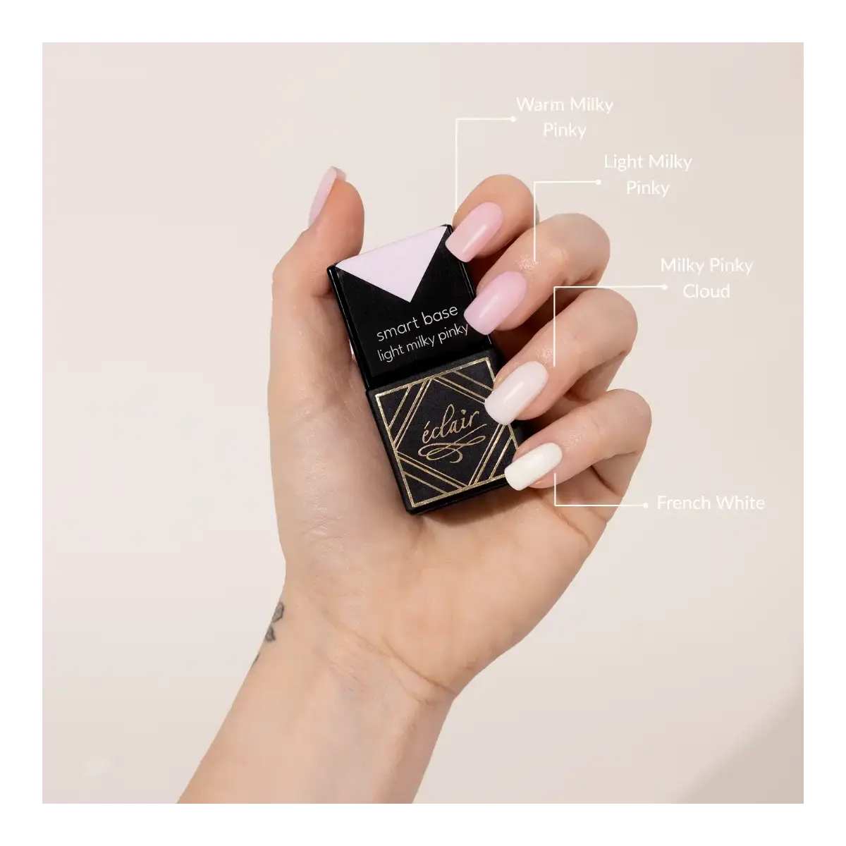 Smart Base MILKY PINKY CLOUD 7ml - baza hybrydowa