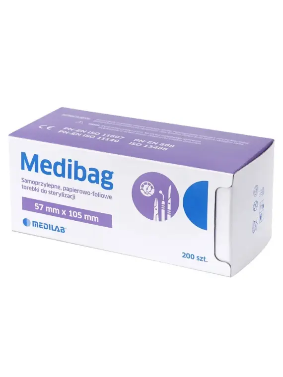 Medibag - Torebki do sterylizacji 57mm x 105mm
