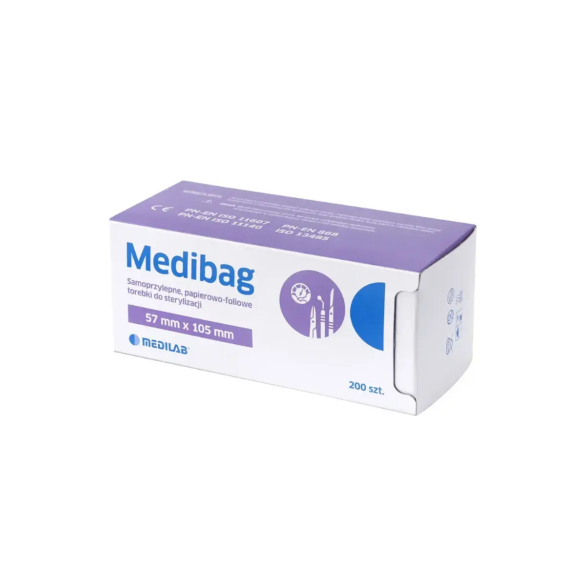 Medibag - Torebki do sterylizacji 57mm x 105mm