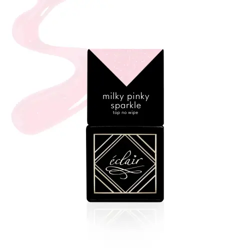 MILKY PINKY SPARKLE Top No Wipe 7ml - top hybrydowy