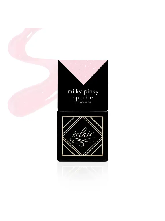 MILKY PINKY SPARKLE Top No Wipe 7ml - top hybrydowy