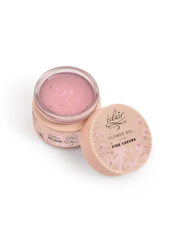 Flower Gel PINK SAKURA 30g - żel budujący z kwiatkami