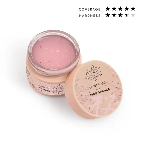 Flower Gel PINK SAKURA 30g - żel budujący z kwiatkami