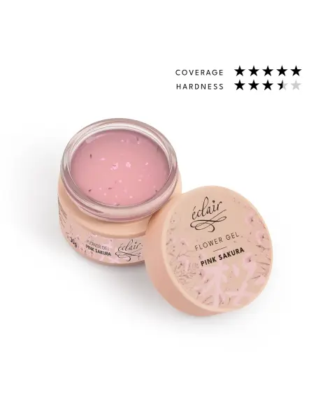 Flower Gel PINK SAKURA 30g - żel budujący z kwiatkami