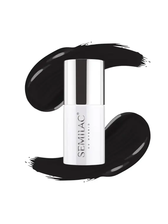 Semilac - lakier hybrydowy 300 perfect Black 7ml