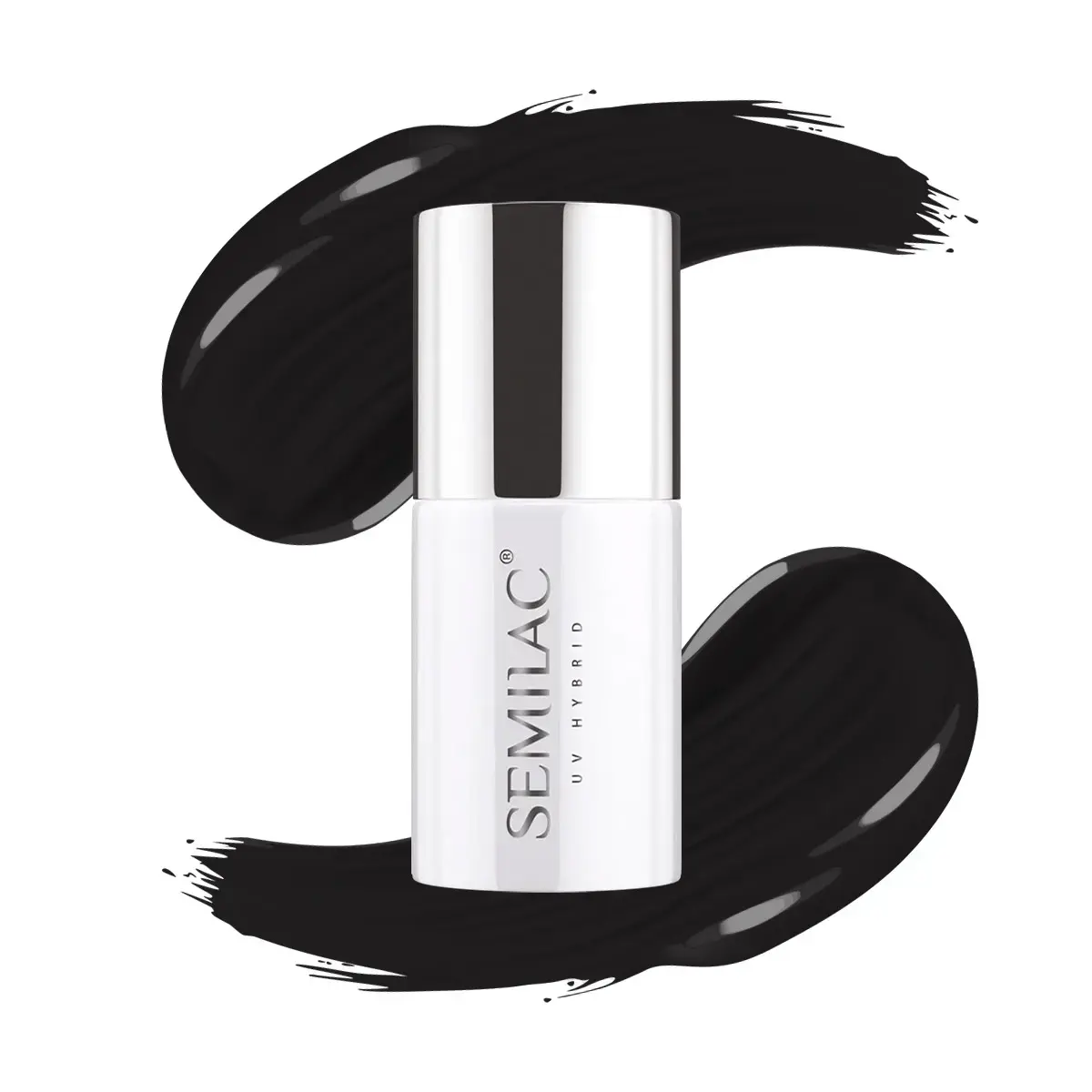 Semilac - lakier hybrydowy 300 perfect Black 7ml