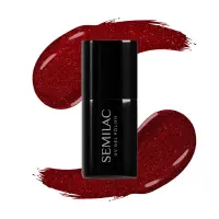 Semilac - lakier hybrydowy 347 Pretty Red Glitter 7ml