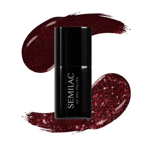 Semilac - lakier hybrydowy 393 Sparkling Black Cherry 7ml