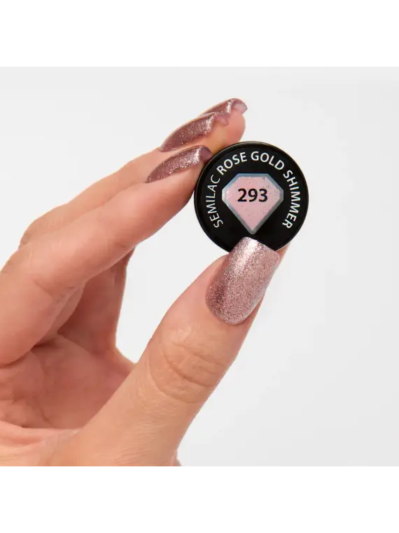 Semilac - lakier hybrydowy 293 Rose Gold Shimmer 7ml