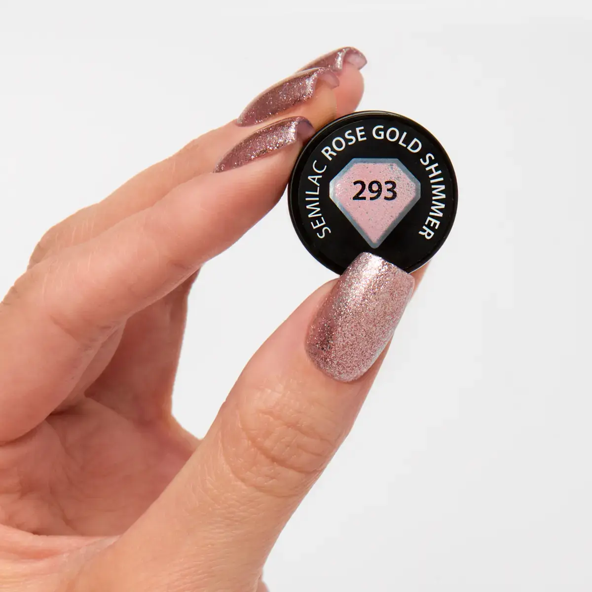 Semilac - lakier hybrydowy 293 Rose Gold Shimmer 7ml
