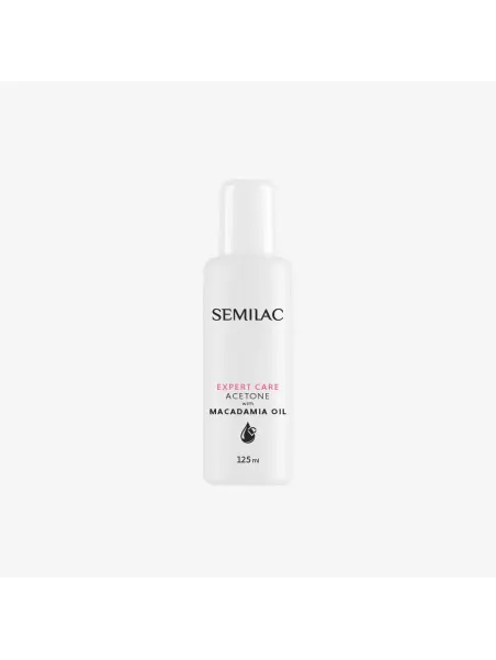 Zmywacz do lakieru hybrydowego Aceton EXPERT CARE z olejem makadamia 125ml