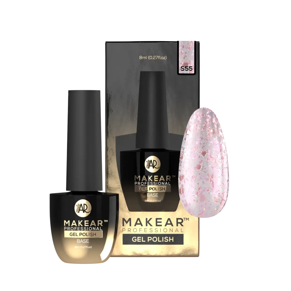 S55 Pink Aurora - Lakier hybrydowy Makear