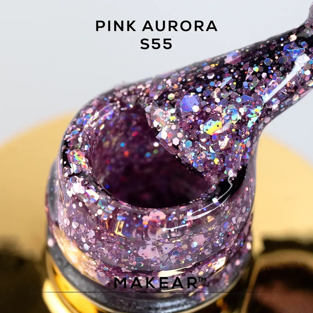 S55 Pink Aurora - Lakier hybrydowy Makear