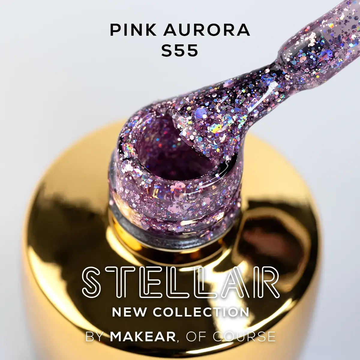 S55 Pink Aurora - Lakier hybrydowy Makear