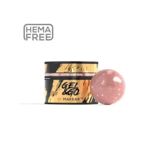 GG27 Glitter Dark Rose - Gel&Go 50ml
