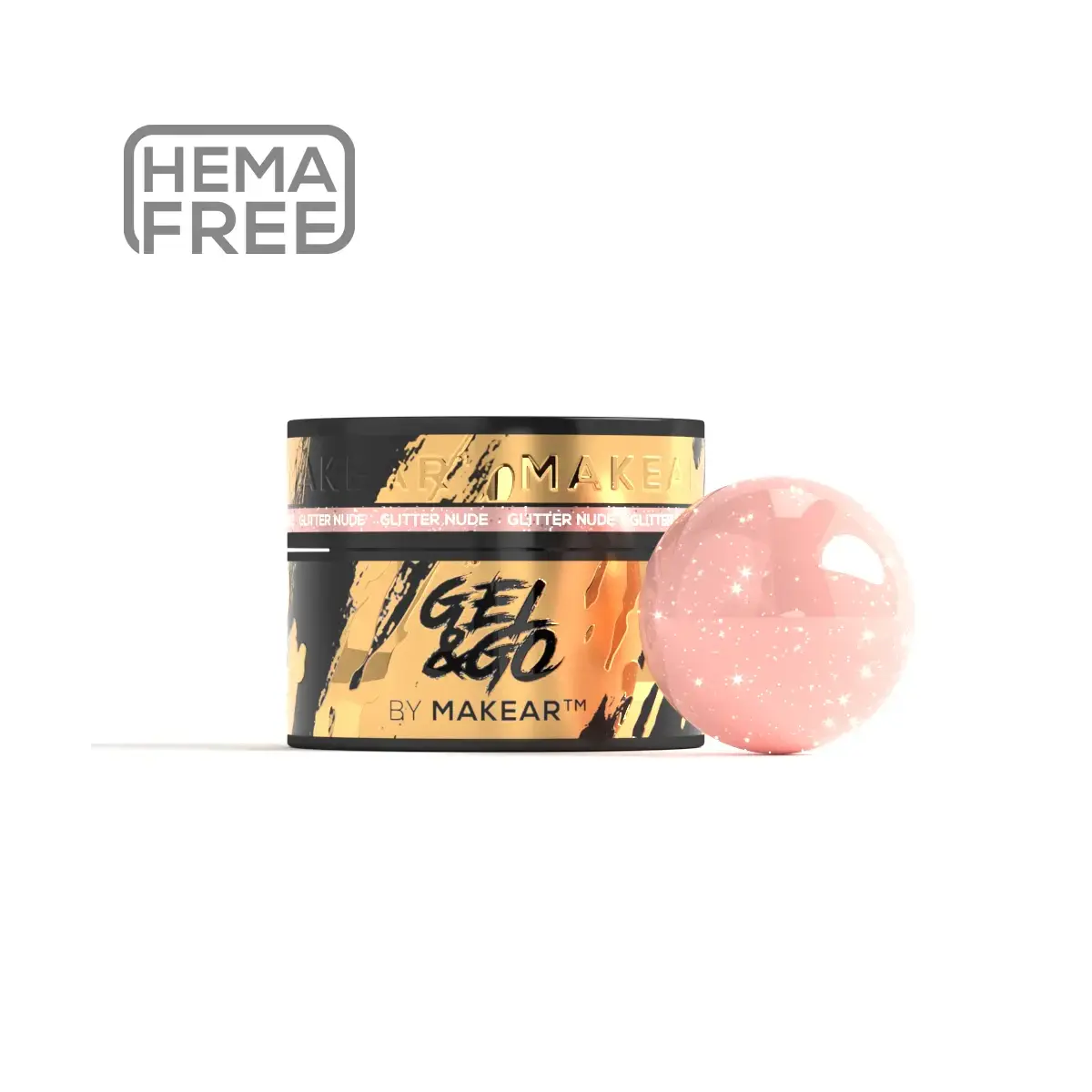 GG26 Glitter Nude - Gel&Go 50ml