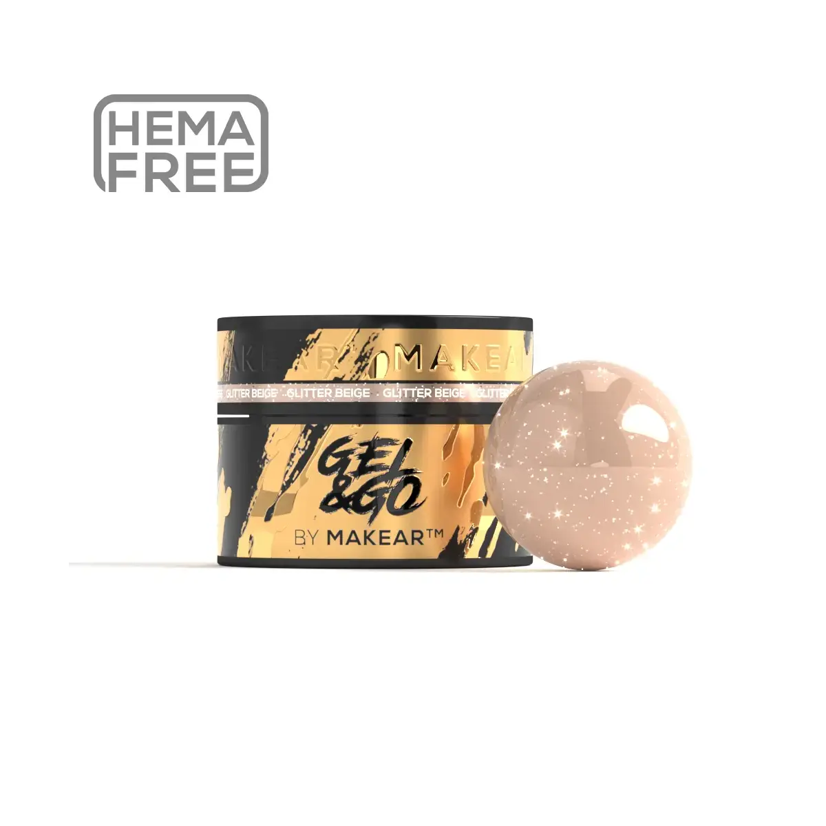 GG25 Glitter Beige - Gel&Go 50ml