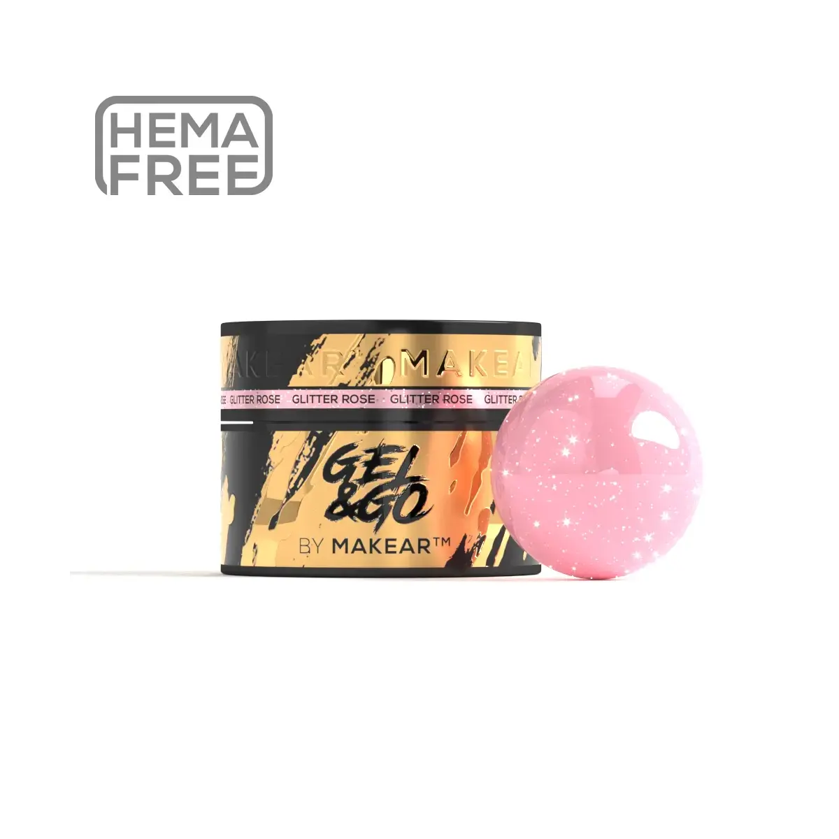 GG23 Glitter Rose - Gel&Go 50ml