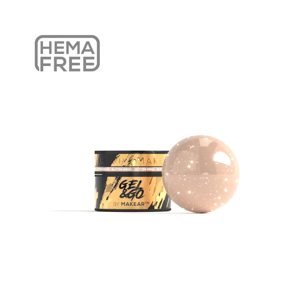 GG25 Glitter Beige - Gel&Go 15ml