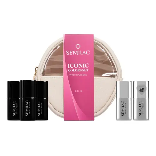 Semilac zestaw Iconic Colors Set with a Travel Bag