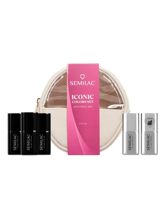 Semilac zestaw Iconic Colors Set with a Travel Bag