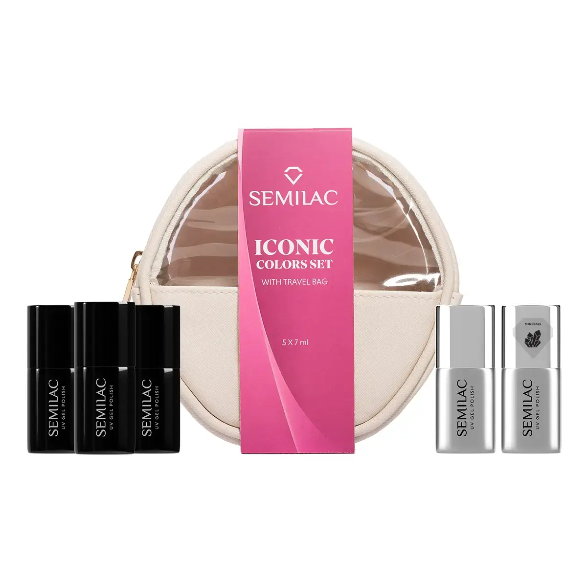 Semilac zestaw Iconic Colors Set with a Travel Bag