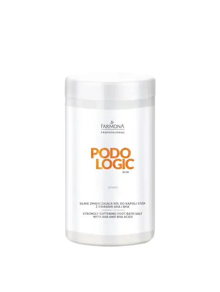 PODOLOGIC ACID Silnie zmiękczająca sól do kąpieli stóp z kwasami AHA i BHA 1400g