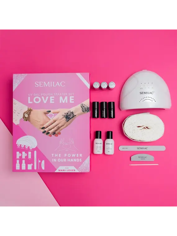 Semilac Zestaw do hybryd LOVE ME 24W/48 UV LED