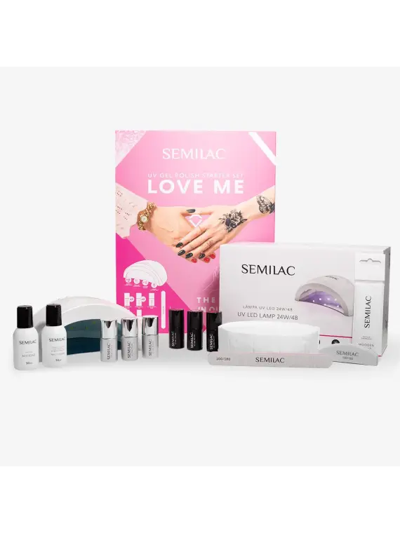 Semilac Zestaw do hybryd LOVE ME 24W/48 UV LED