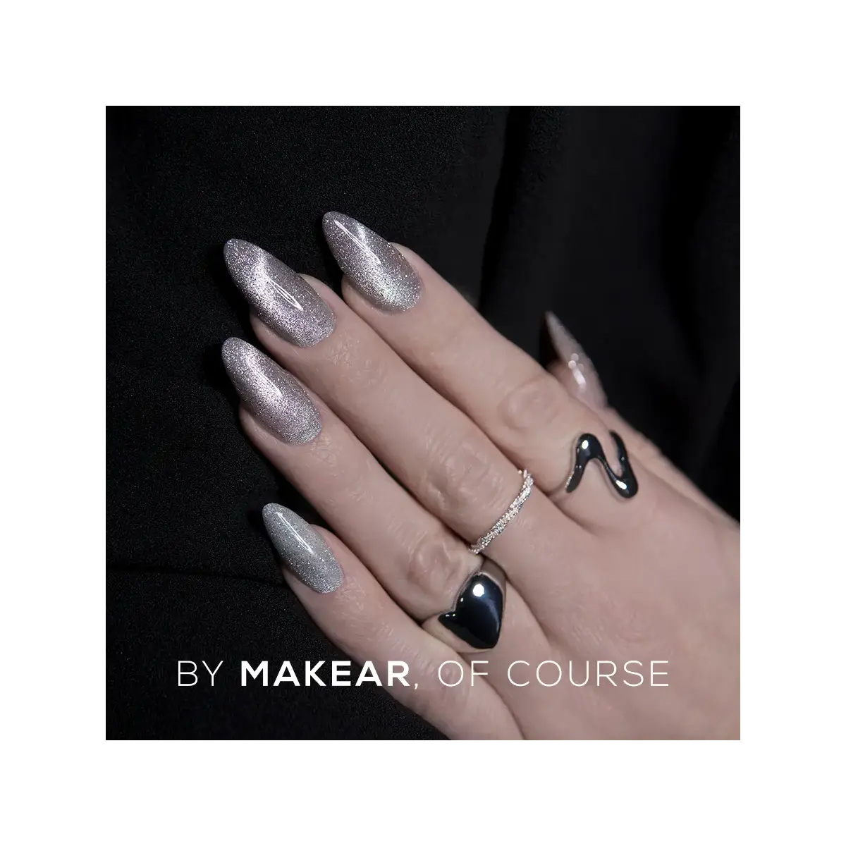 MCL03 Silver Purr - Lakier Hybrydowy Makear Cat Eye 8ml