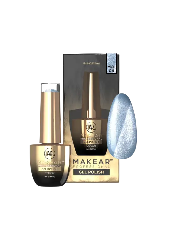 MCL04 Furry Blue - Lakier Hybrydowy Makear Cat Eye 8ml