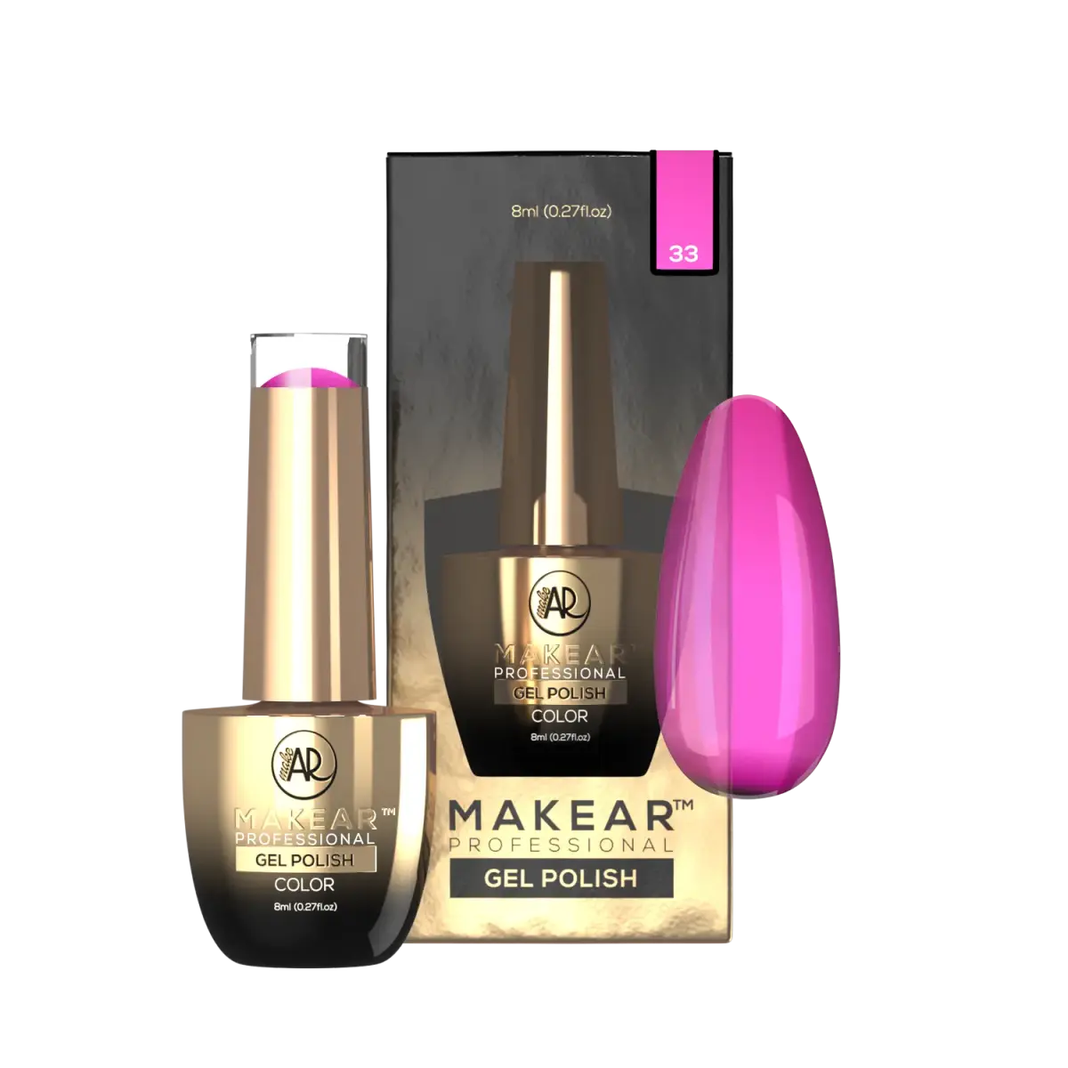 33 Flirt Alert - Lakier Hybrydowy Makear 8ml